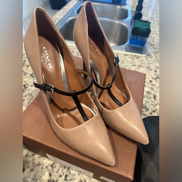 Coach Shoes - Coach Beige Heels
